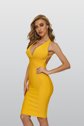 Live the Moment Yellow Bodycon Dress